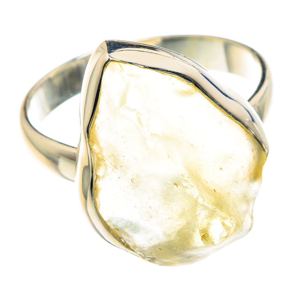Libyan Desert Glass Rings handcrafted by Ana Silver Co - RING88371 - Photo 2