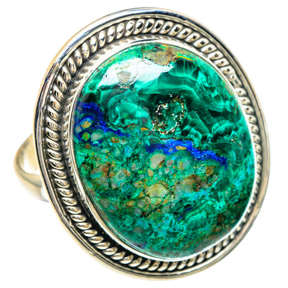 Azurite Malachite Rings handcrafted by Ana Silver Co - RING88393