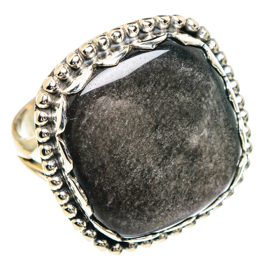 Gold Sheen Obsidian Rings handcrafted by Ana Silver Co - RING88394