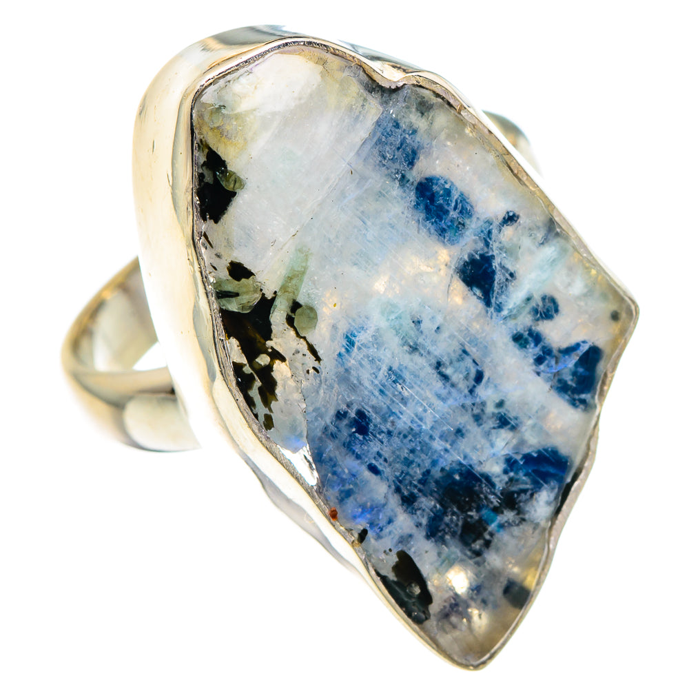 Rainbow Moonstone Rings handcrafted by Ana Silver Co - RING88406