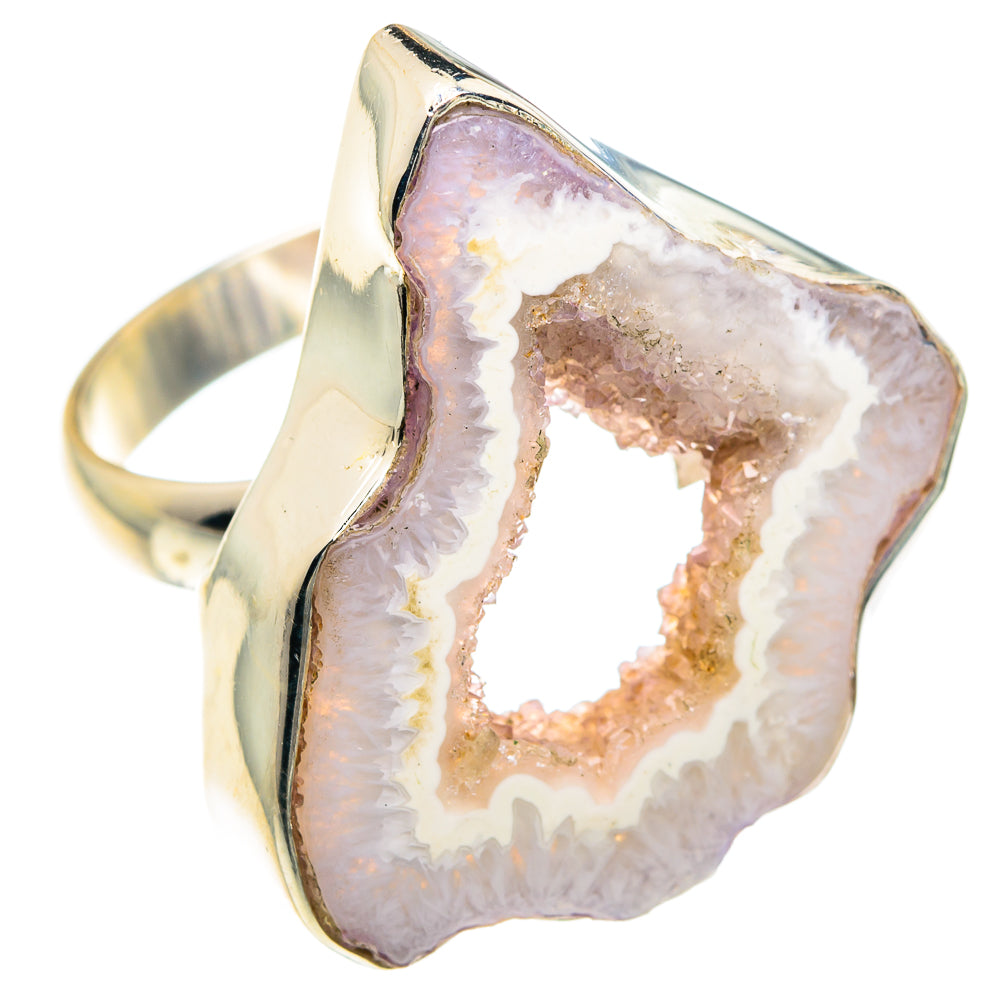 White Geode Slice Rings handcrafted by Ana Silver Co - RING88407