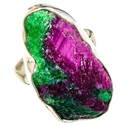 Ruby Zoisite Rings handcrafted by Ana Silver Co - RING88410
