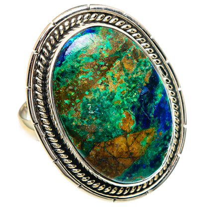 Azurite Malachite Rings handcrafted by Ana Silver Co - RING88421
