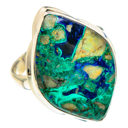 Azurite Malachite Rings handcrafted by Ana Silver Co - RING88422