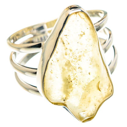 Libyan Desert Glass Rings handcrafted by Ana Silver Co - RING88428 - Photo 2