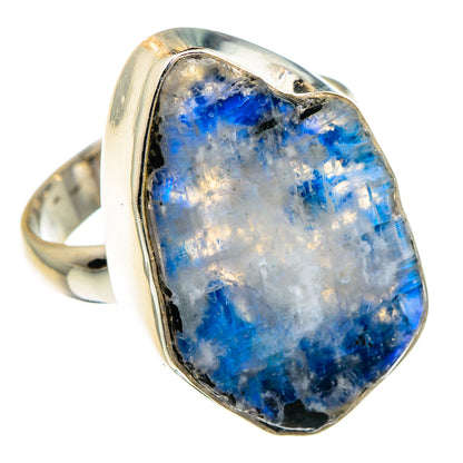 Rainbow Moonstone Rings handcrafted by Ana Silver Co - RING88435
