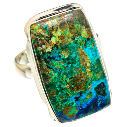 Azurite Malachite Rings handcrafted by Ana Silver Co - RING88436