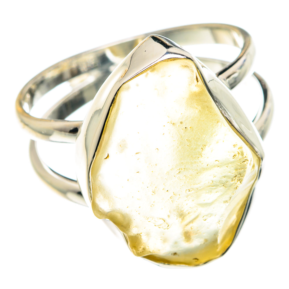 Libyan Desert Glass Rings handcrafted by Ana Silver Co - RING88453 - Photo 2
