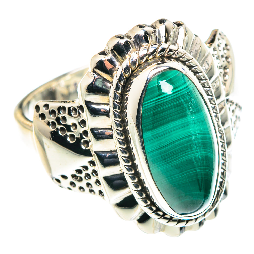 Malachite Rings handcrafted by Ana Silver Co - RING88475