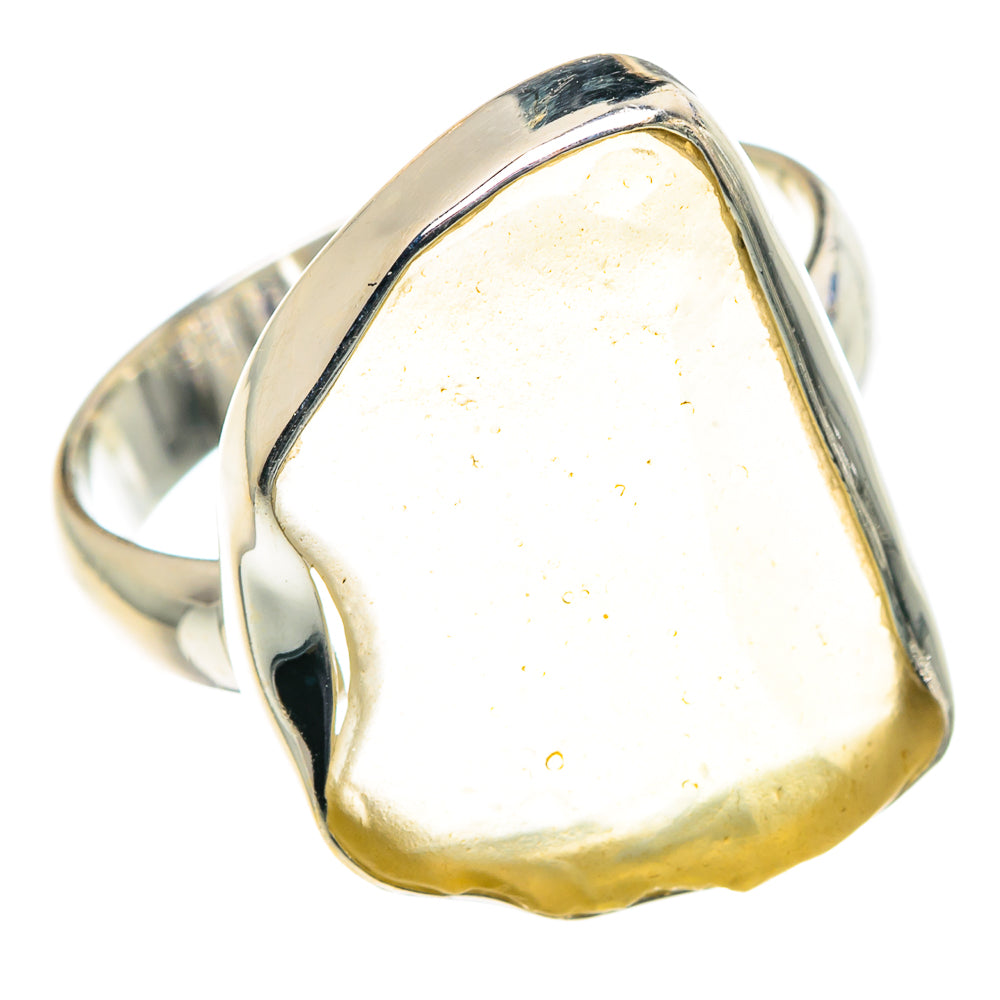 Libyan Desert Glass Rings handcrafted by Ana Silver Co - RING88481 - Photo 2