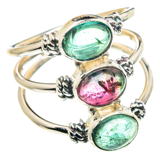 Watermelon Tourmaline Rings handcrafted by Ana Silver Co - RING88491