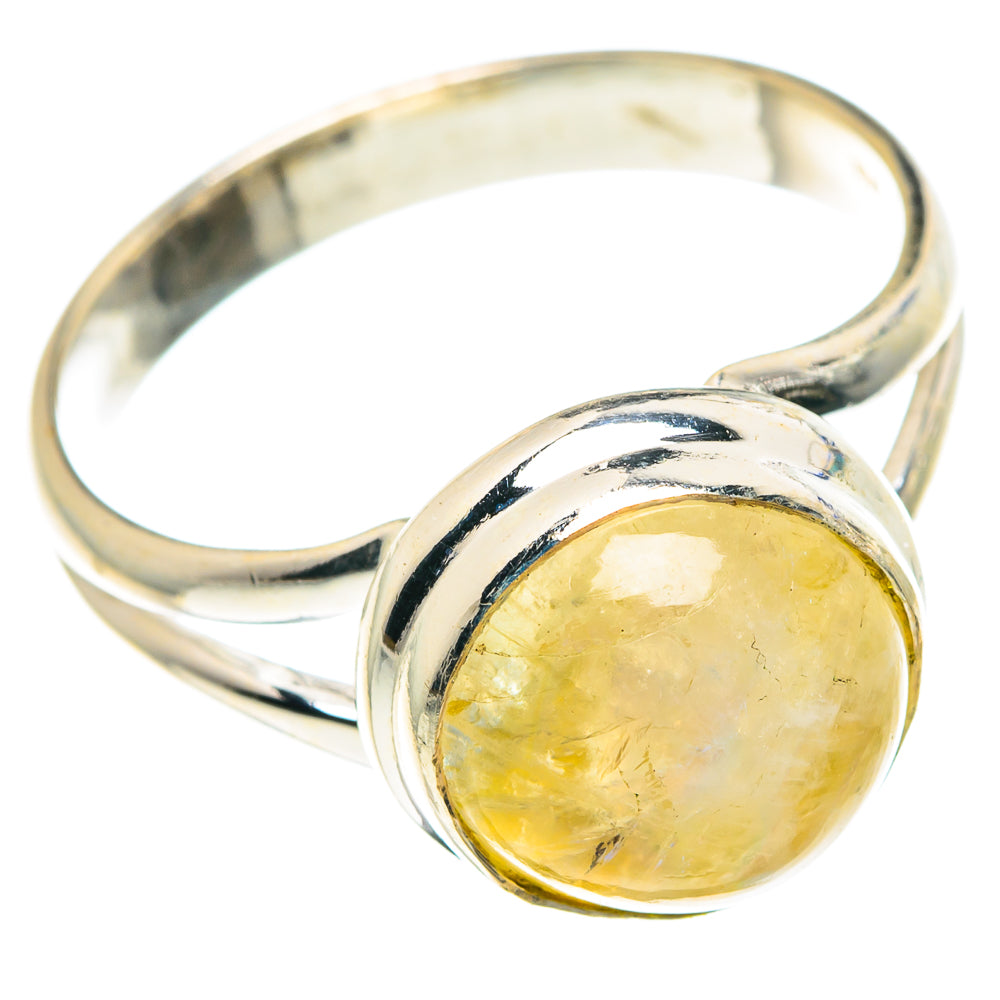 Yellow Moonstone Rings handcrafted by Ana Silver Co - RING88494 - Photo 2