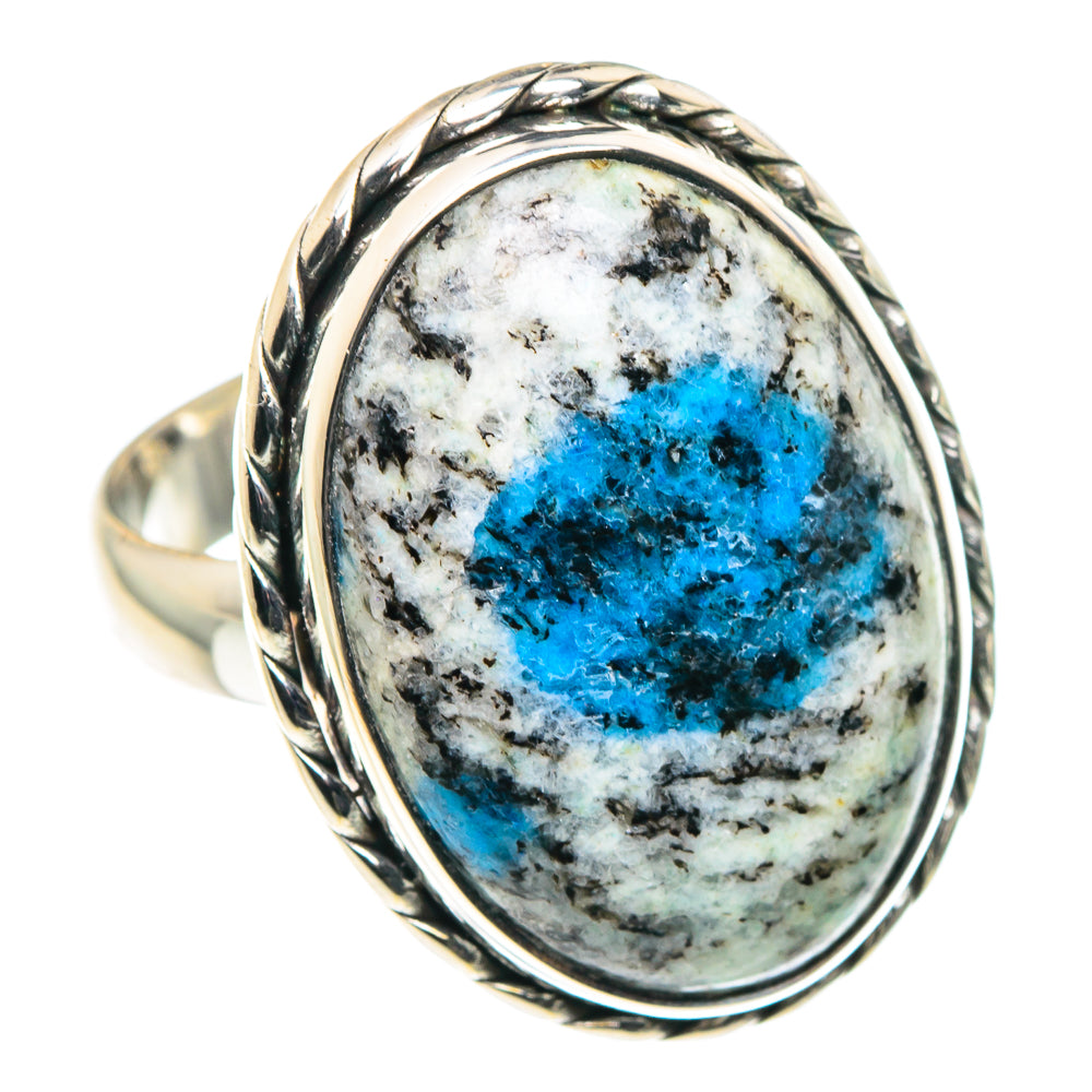K2 Blue Azurite Rings handcrafted by Ana Silver Co - RING88499