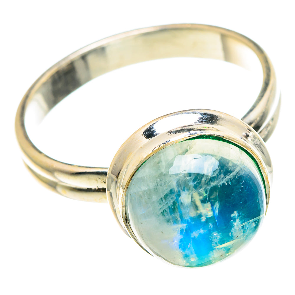 Rainbow Moonstone Rings handcrafted by Ana Silver Co - RING88502