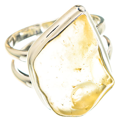Libyan Desert Glass Rings handcrafted by Ana Silver Co - RING88509 - Photo 2