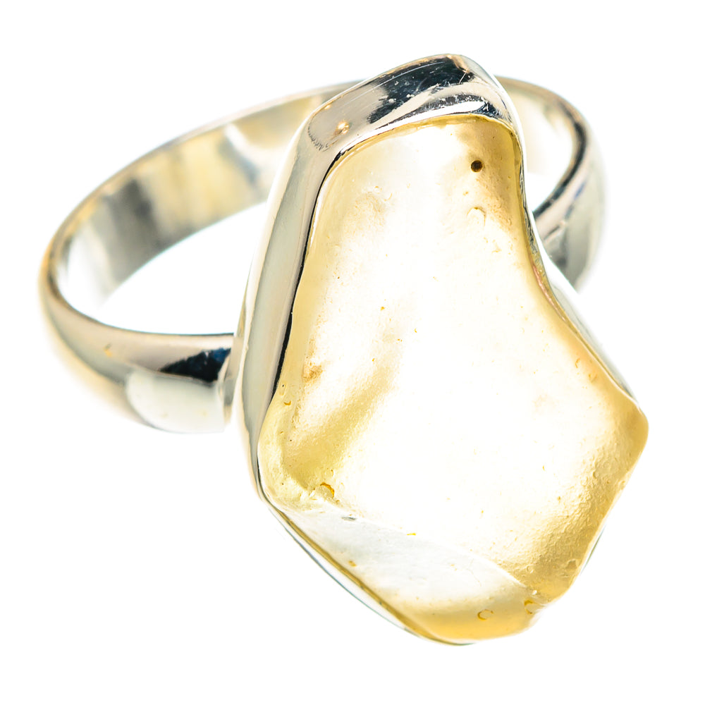 Libyan Desert Glass Rings handcrafted by Ana Silver Co - RING88533
