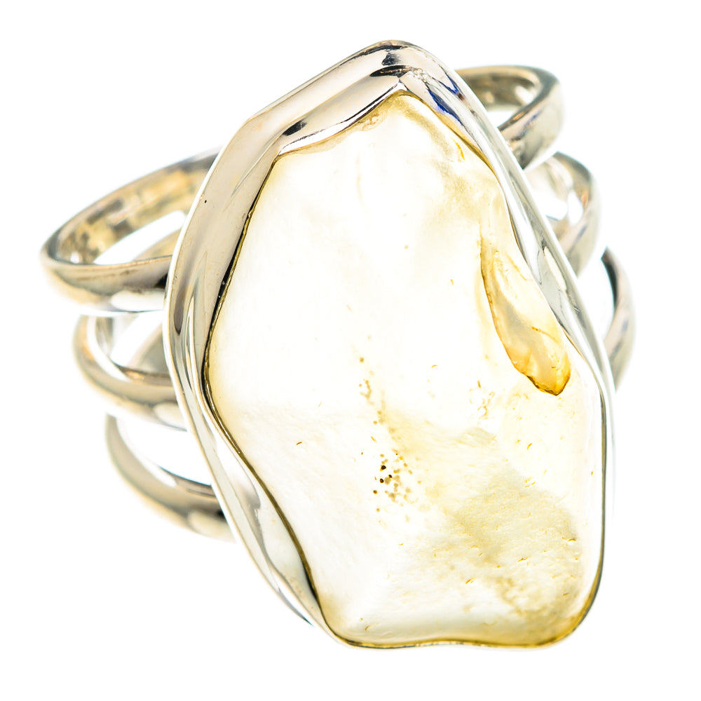Libyan Desert Glass Rings handcrafted by Ana Silver Co - RING88558 - Photo 2