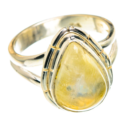 Yellow Moonstone Rings handcrafted by Ana Silver Co - RING88568