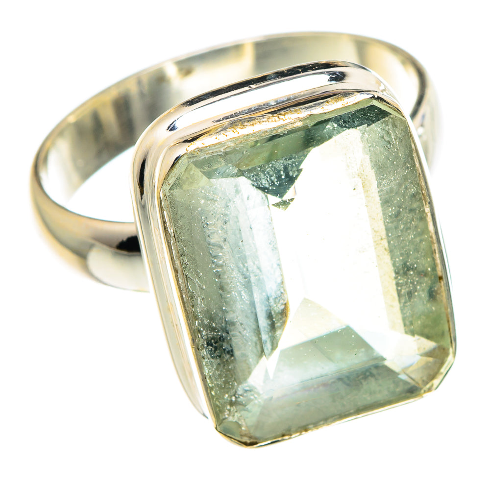 Green Amethyst Rings handcrafted by Ana Silver Co - RING88595
