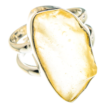 Libyan Desert Glass Rings handcrafted by Ana Silver Co - RING88599