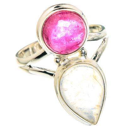 Rainbow Moonstone Rings handcrafted by Ana Silver Co - RING88617