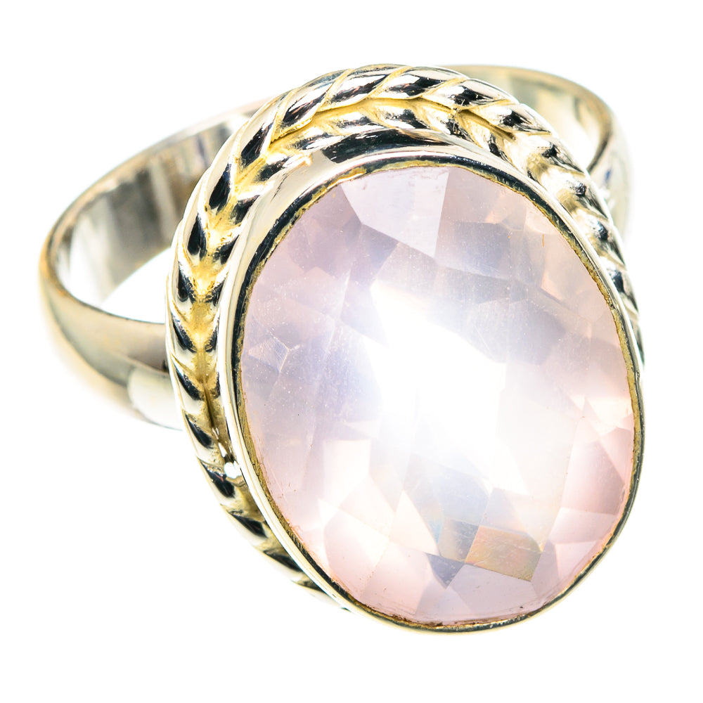 Rose Quartz Rings handcrafted by Ana Silver Co - RING88619