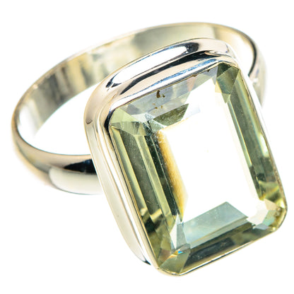 Green Amethyst Rings handcrafted by Ana Silver Co - RING88631