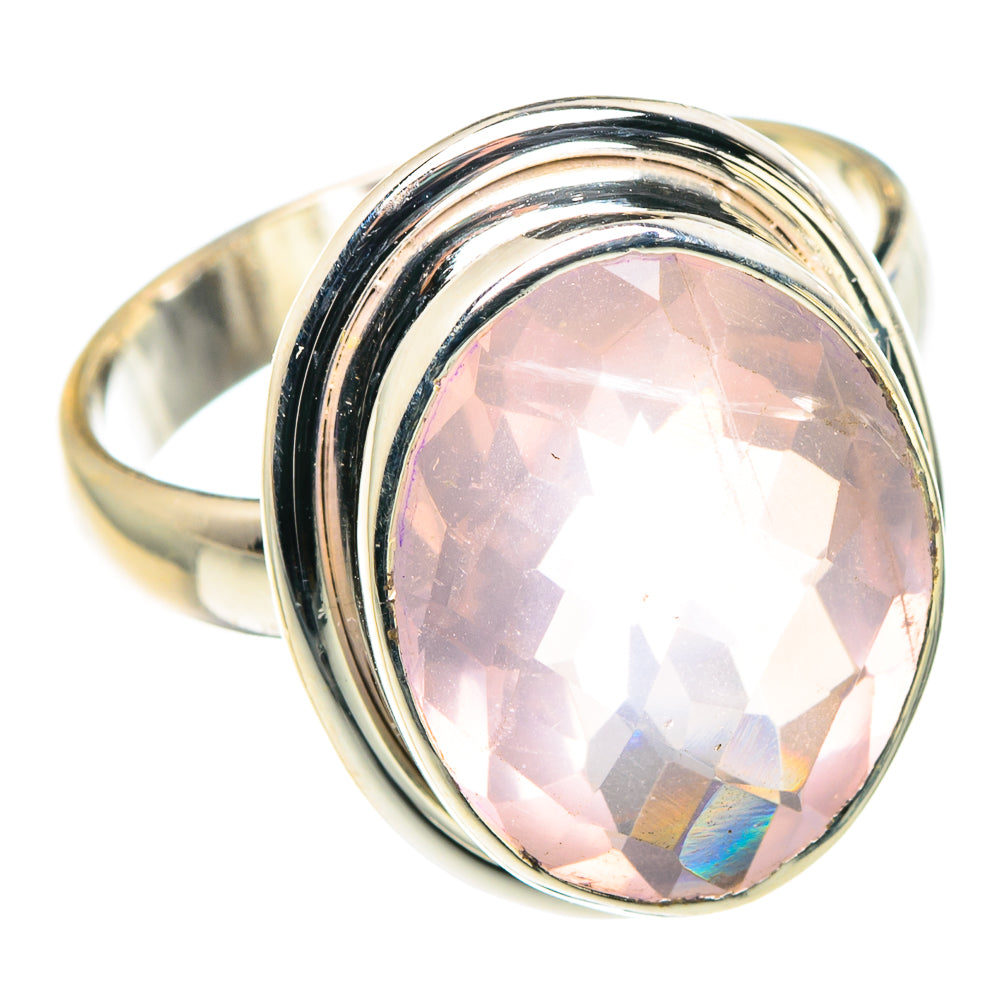 Rose Quartz Rings handcrafted by Ana Silver Co - RING88635