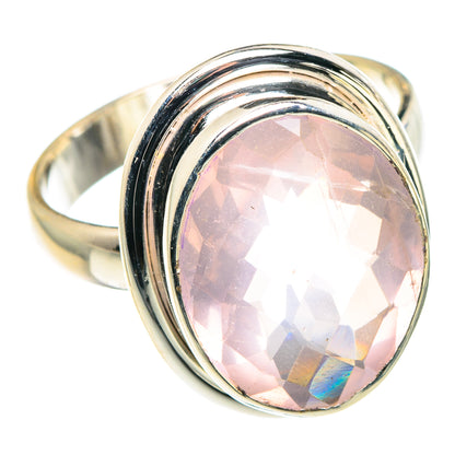 Rose Quartz Rings handcrafted by Ana Silver Co - RING88635