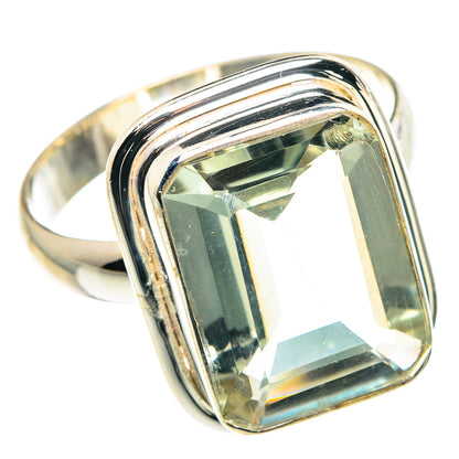 Green Amethyst Rings handcrafted by Ana Silver Co - RING88646
