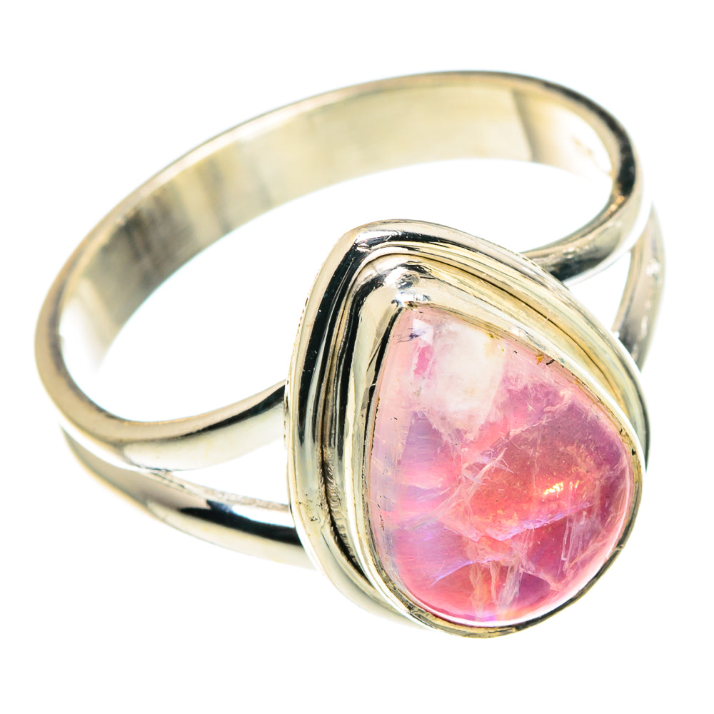 Pink Moonstone Rings handcrafted by Ana Silver Co - RING88651