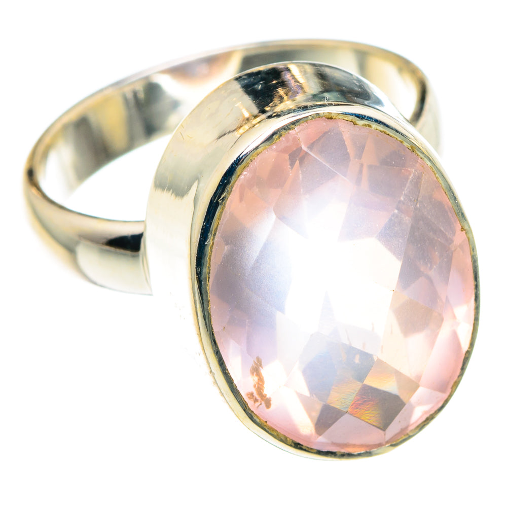Rose Quartz Rings handcrafted by Ana Silver Co - RING88679