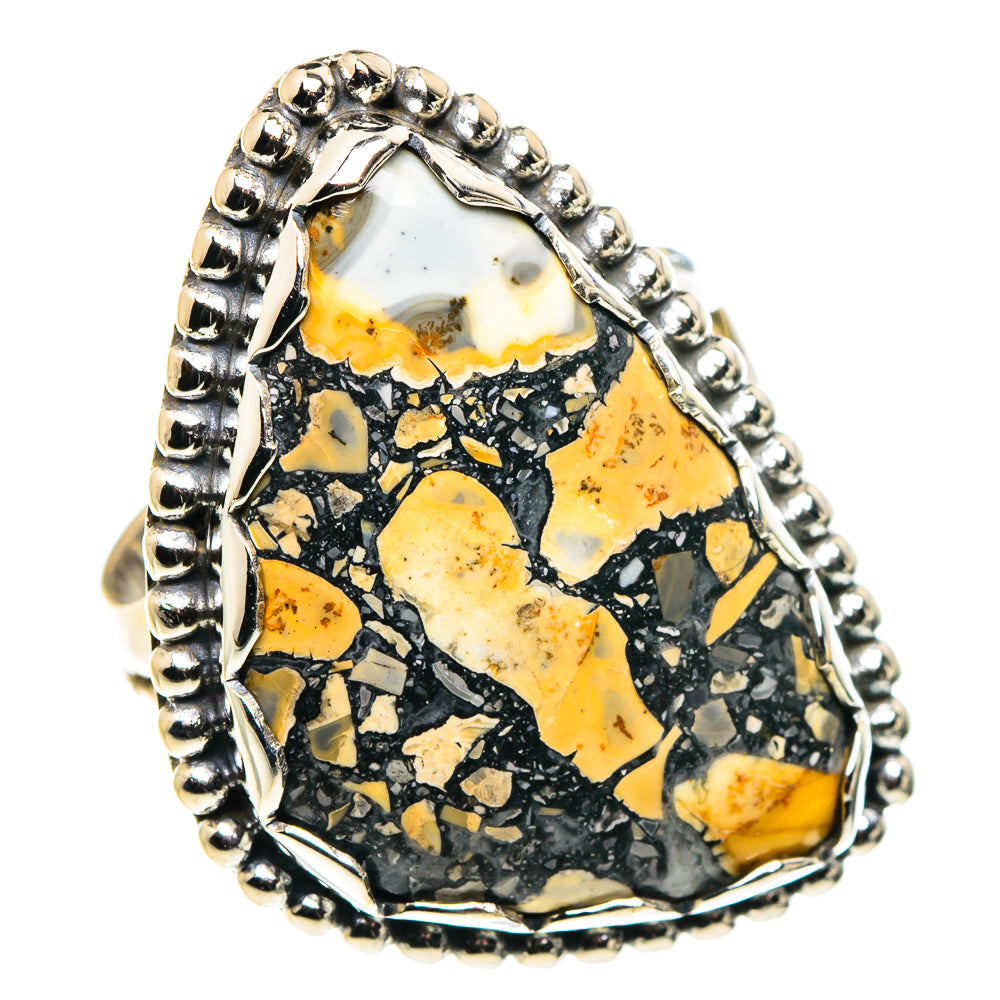 Pyrite Agate Rings handcrafted by Ana Silver Co - RING88704 - Photo 2