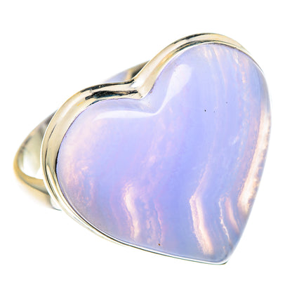 Blue Lace Agate Rings handcrafted by Ana Silver Co - RING88717