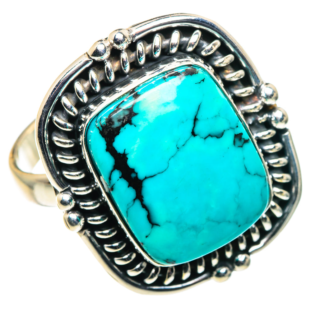 Tibetan Turquoise Rings handcrafted by Ana Silver Co - RING88728