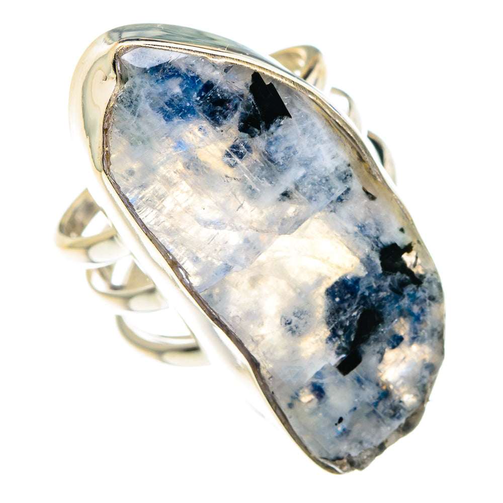 Rainbow Moonstone Rings handcrafted by Ana Silver Co - RING88745