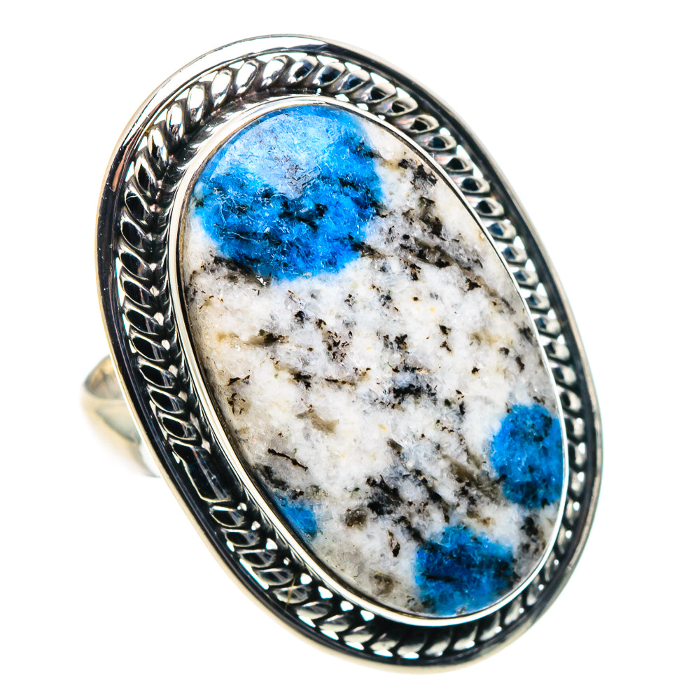 K2 Blue Azurite Rings handcrafted by Ana Silver Co - RING88755