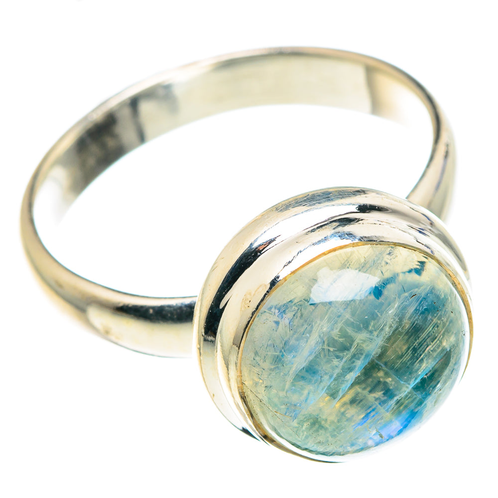 Rainbow Moonstone Rings handcrafted by Ana Silver Co - RING88765