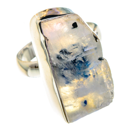 Rainbow Moonstone Rings handcrafted by Ana Silver Co - RING88777