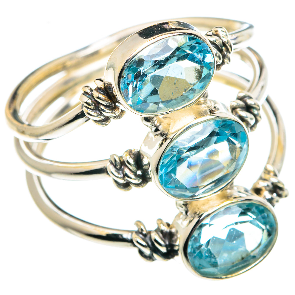 Blue Topaz Rings handcrafted by Ana Silver Co - RING88787