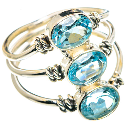 Blue Topaz Rings handcrafted by Ana Silver Co - RING88787