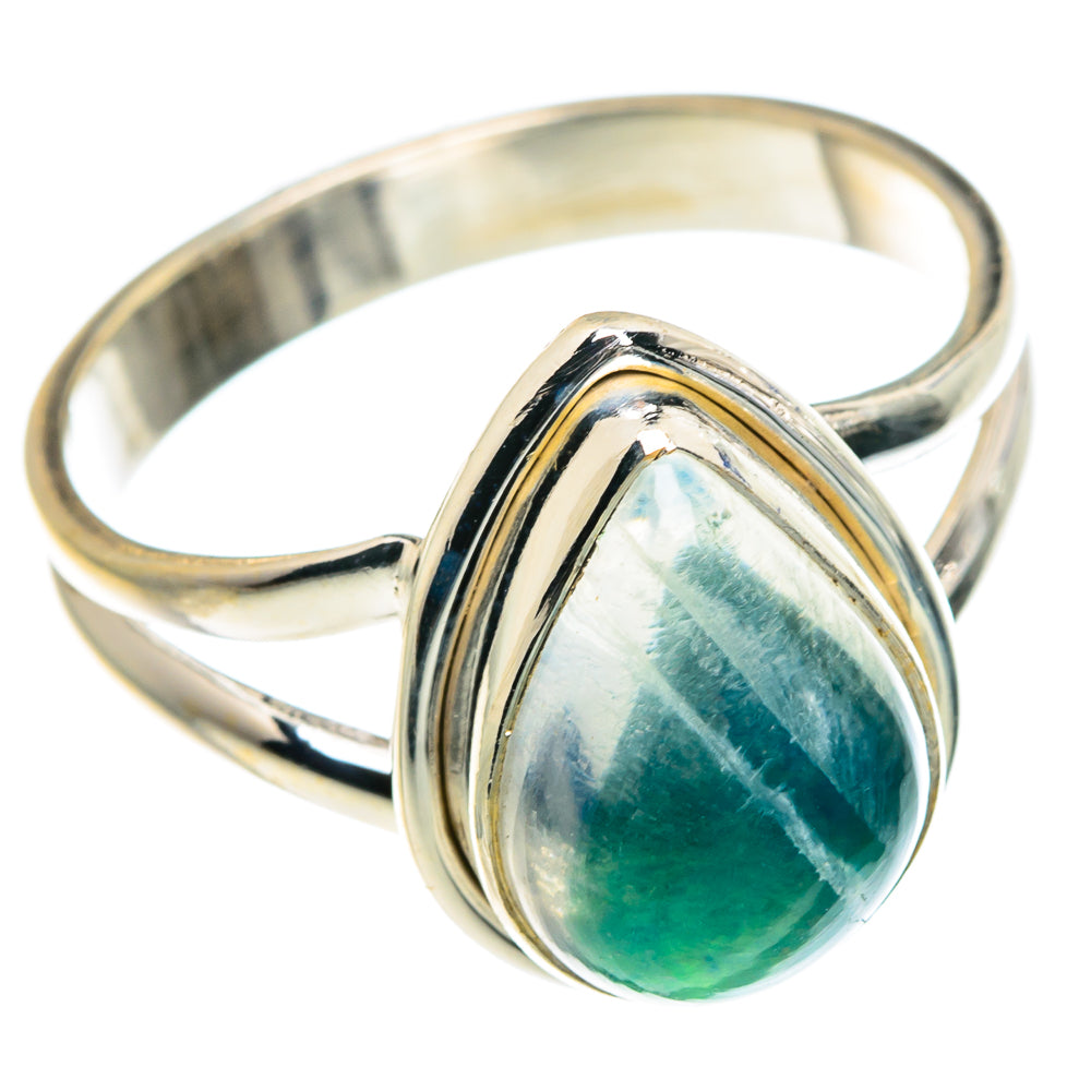 Green Moonstone Rings handcrafted by Ana Silver Co - RING88793