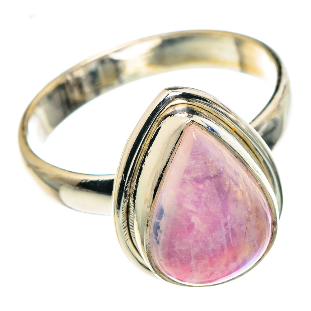 Pink Moonstone Rings handcrafted by Ana Silver Co - RING88806