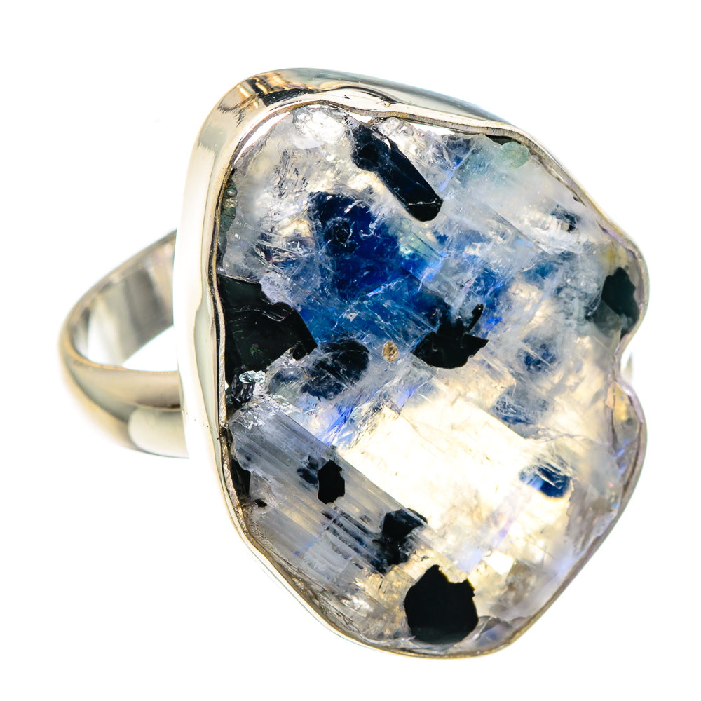 Rainbow Moonstone Rings handcrafted by Ana Silver Co - RING88812