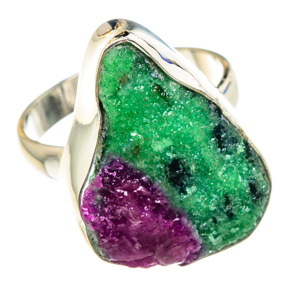 Ruby Zoisite Rings handcrafted by Ana Silver Co - RING88814