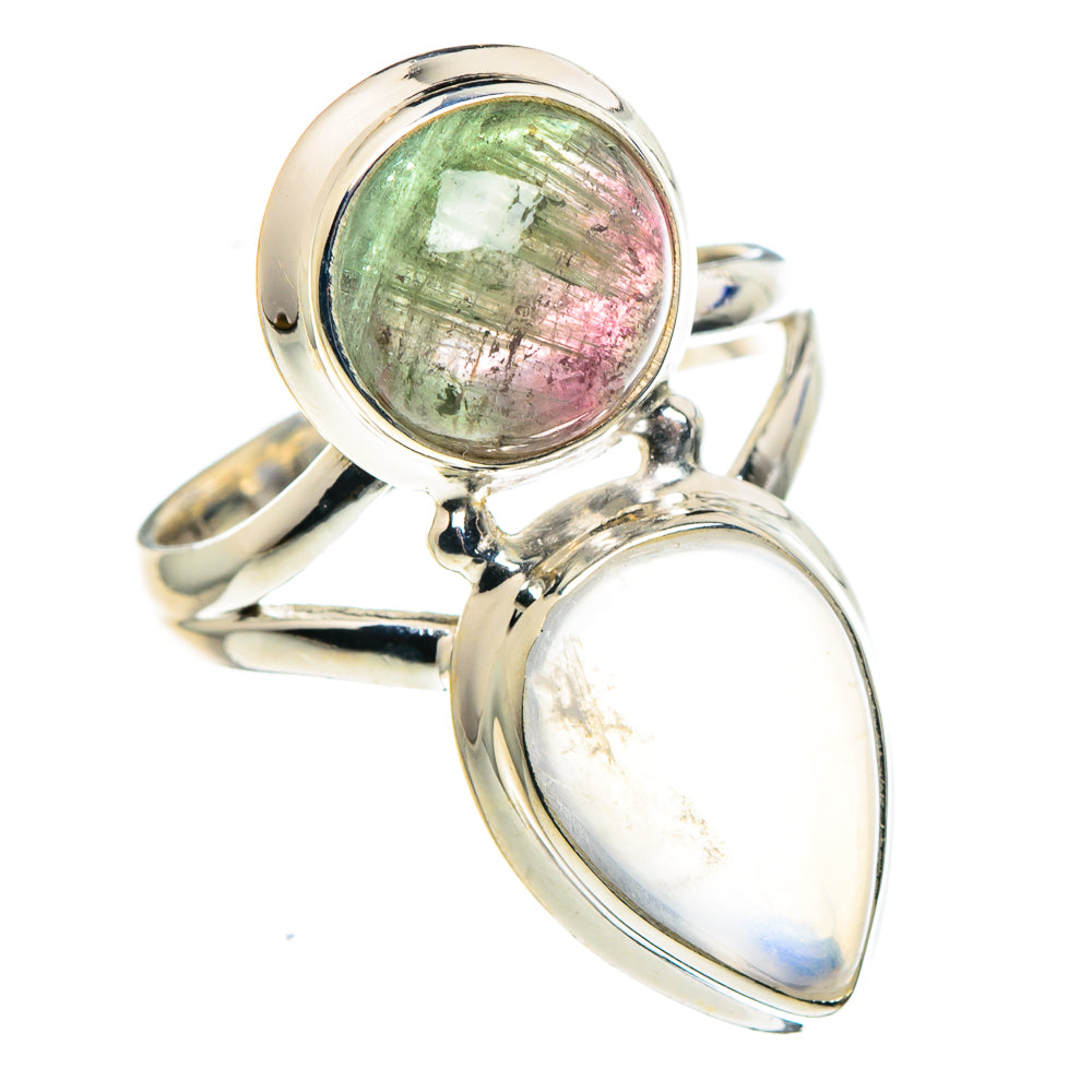 Rainbow Moonstone Rings handcrafted by Ana Silver Co - RING88815