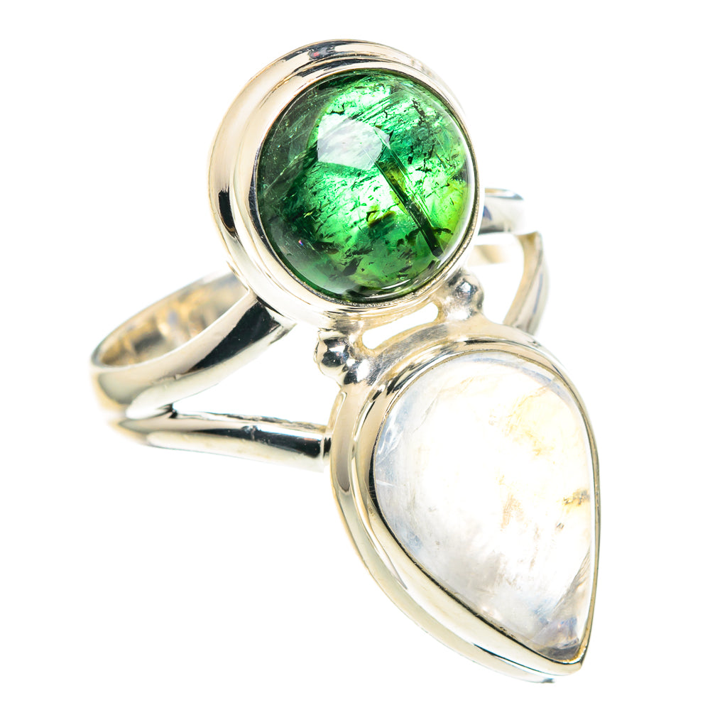 Rainbow Moonstone Rings handcrafted by Ana Silver Co - RING88831