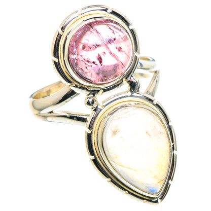 Rainbow Moonstone Rings handcrafted by Ana Silver Co - RING88841