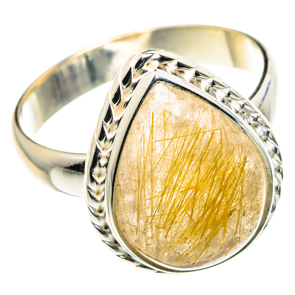 Rutilated Quartz Rings handcrafted by Ana Silver Co - RING88845