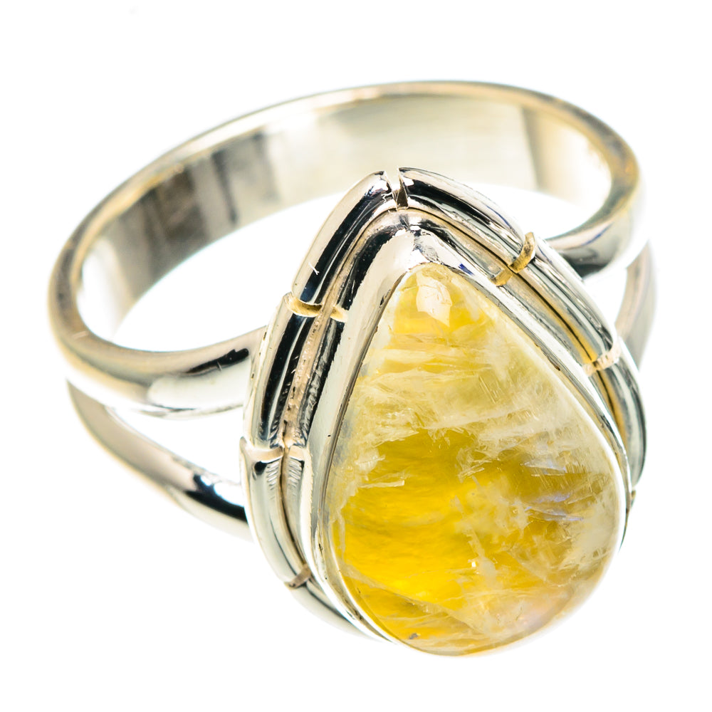 Yellow Moonstone Rings handcrafted by Ana Silver Co - RING88852